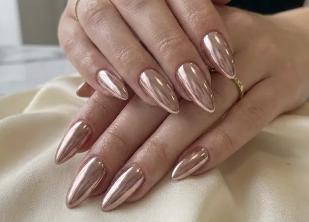 Guld chrome naglar i Örebro.